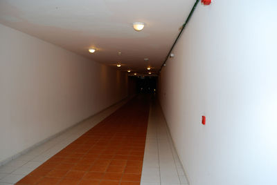 Empty illuminated corridor