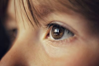 Close-up of girl with brown eye 