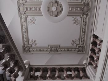 Low angle view of sculptures in building