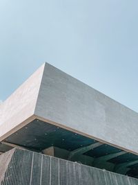 Low angle view of building against clear sky