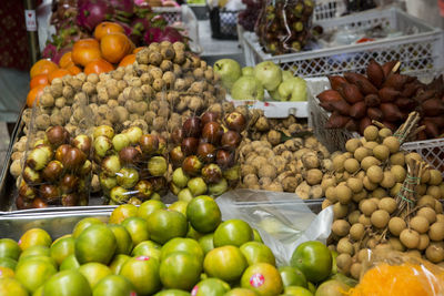 Fruits for sale at market stall