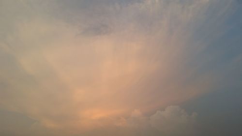 Low angle view of sky at sunset