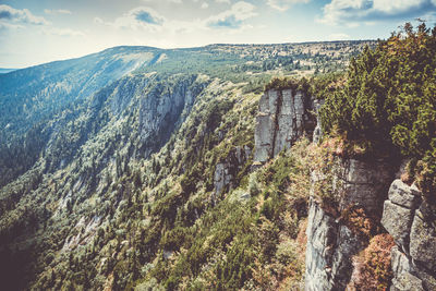 Scenic view of land against sky