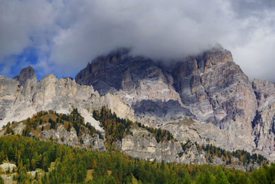 Scenic view of rocky mountains against sky