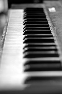 Close-up of piano keys