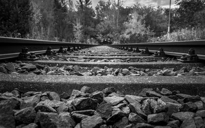 Surface level of railroad track