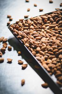 Close-up of almonds