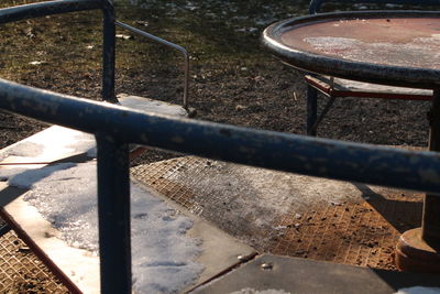 Close-up of metallic structure