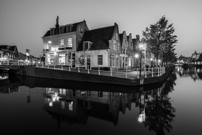 View of canal with buildings in background