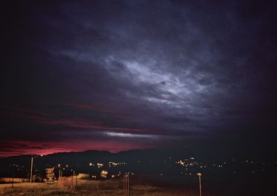 Scenic view of sky at night