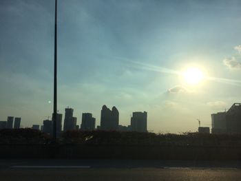 City street at sunset