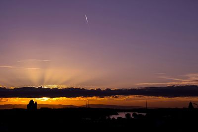 Silhouette of trees at sunset