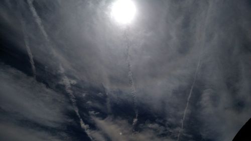 Low angle view of cloudy sky