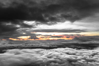 Scenic view of cloudscape during sunset