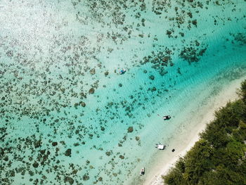 High angle view of sea shore