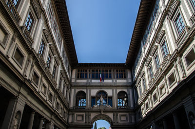 Low angle view of building against clear sky