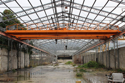 Interior of abandoned railroad station