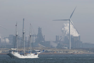 Boats in harbor