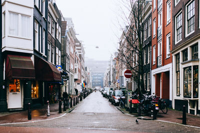 Narrow alley in city