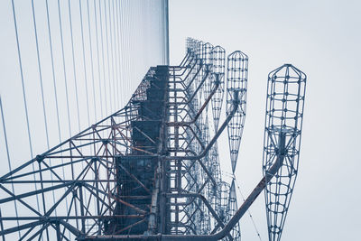 Low angle view of bridge against clear sky