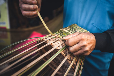 Close-up of man working