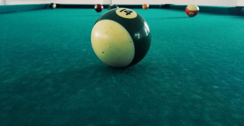 Close-up of ball on table