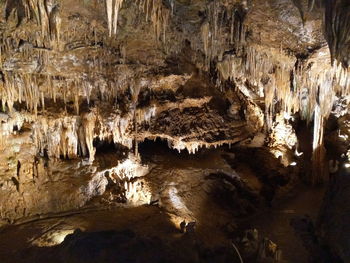Rock formations in cave
