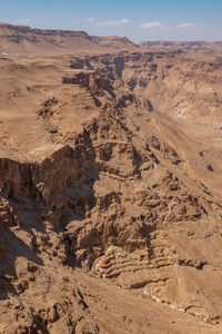 Aerial view of desert