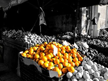 Fruits on market stall