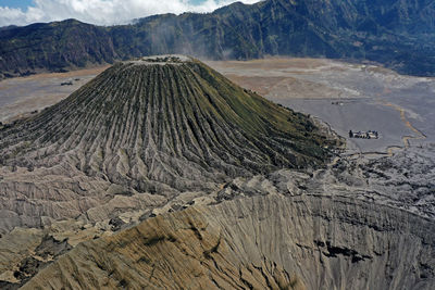 Panoramic view of volcanic landscape