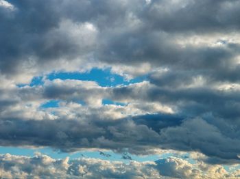 Low angle view of clouds in sky