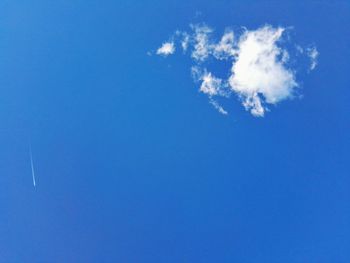 Low angle view of blue sky