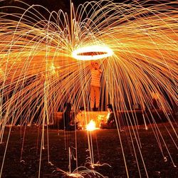 Light painting at night