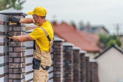 Man working at construction site