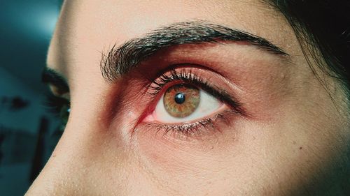 Cropped image of woman looking away