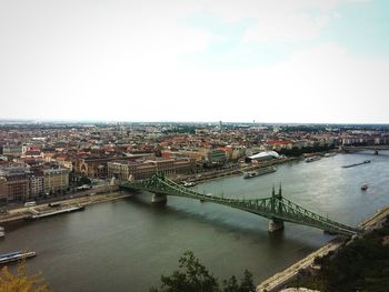 Bridge over river in city