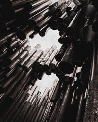 Low angle view of pipes
