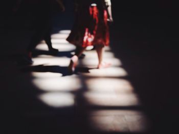 Blurred motion of man