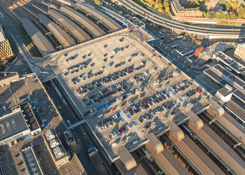 High angle view of cityscape