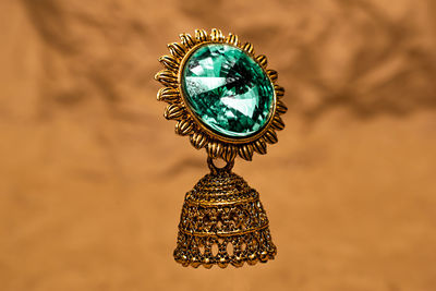 Close-up of clock on wall