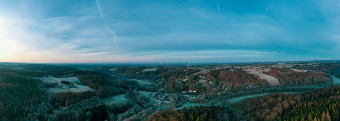 Aerial view of landscape against sky