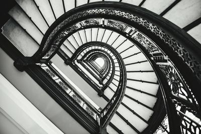 Low angle view of spiral staircase