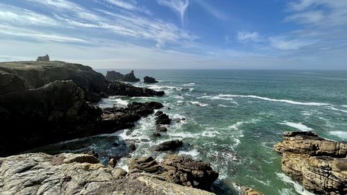 Scenic view of sea against sky