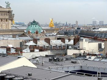 High angle shot of townscape