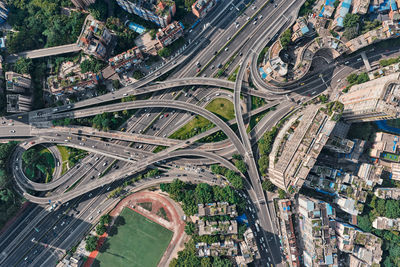 High angle view of cityscape