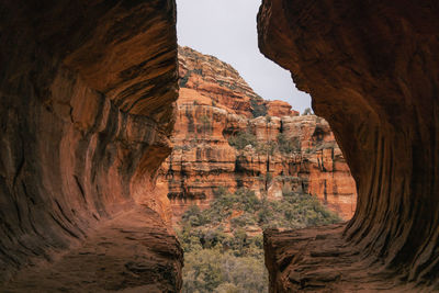 No people at popular secret subway cave boynton canyon sedona arizona.