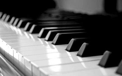 Close-up of piano keys