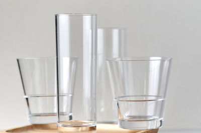 Close-up of wine in glass on table