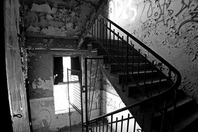 Steps in abandoned building