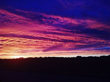 Dramatic sky over landscape